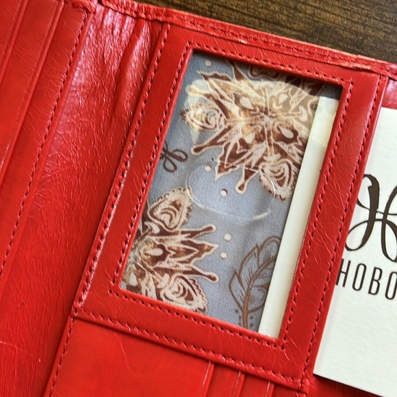 NWT: HOBO: Ardor Continental Leather Wallet: Rio: Coral (Pinky, orangey, red) - Picture 6 of 12